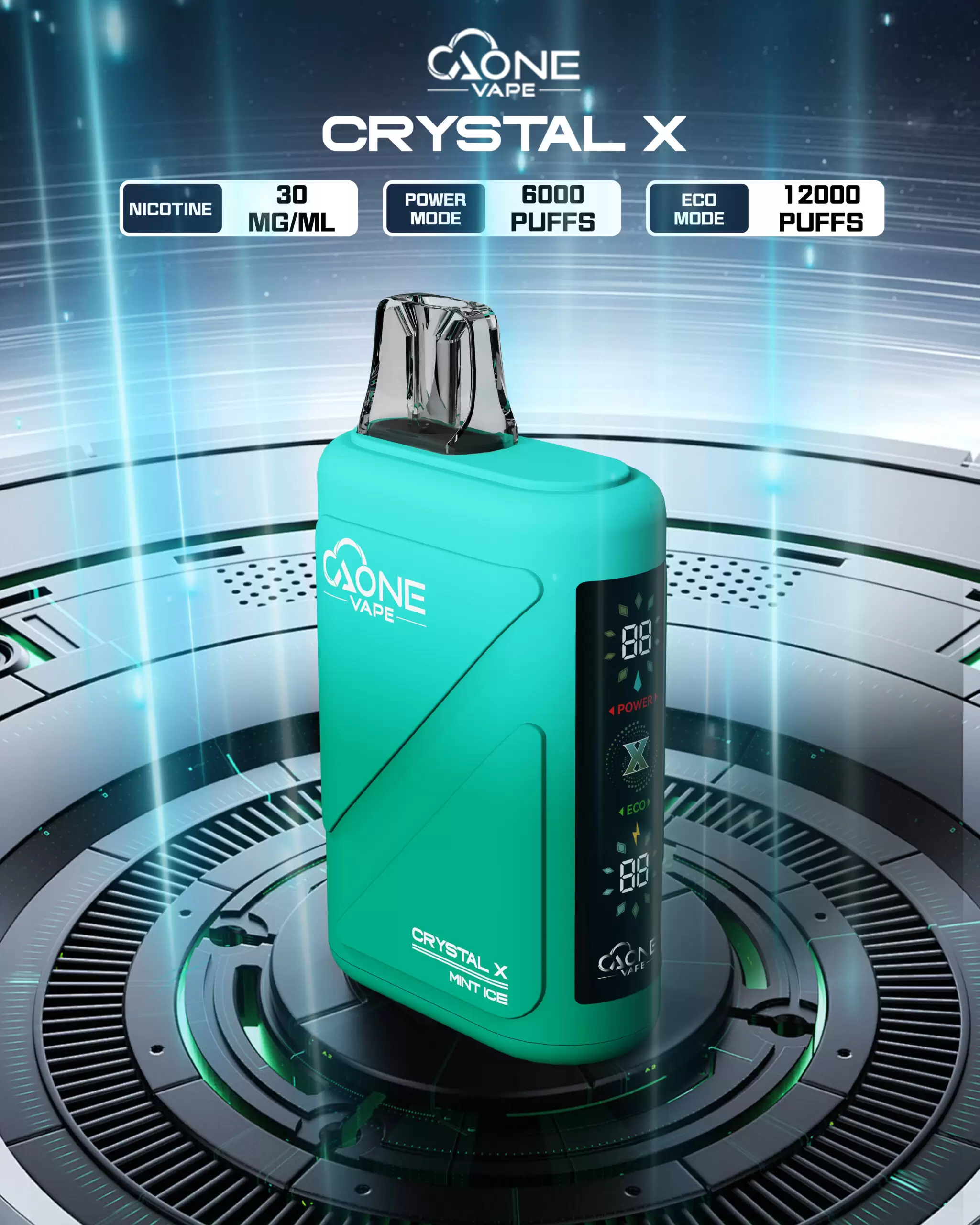 AONE Crystal X 水晶 2 代｜16000 口大容量一次性電子煙